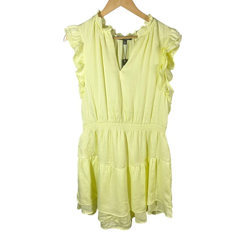Steve Madden Prairie Dream Mini Dress Size Large Key Lime Casual